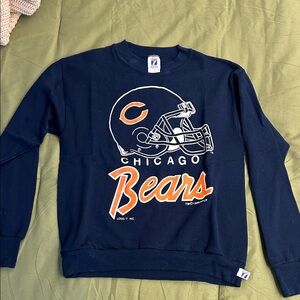 Vintage 1990 Chicago Bears Navy Blue Sweater